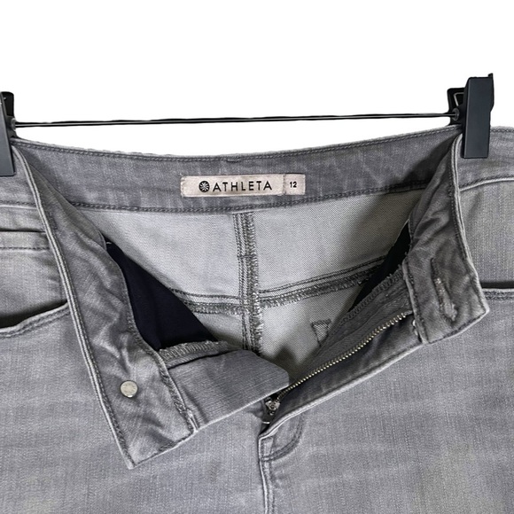 Athleta Sculptek Skinny Jean Grey Wash Size 12 - Picture 10 of 11